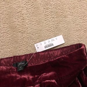 J.Crew velvet cropped trousers